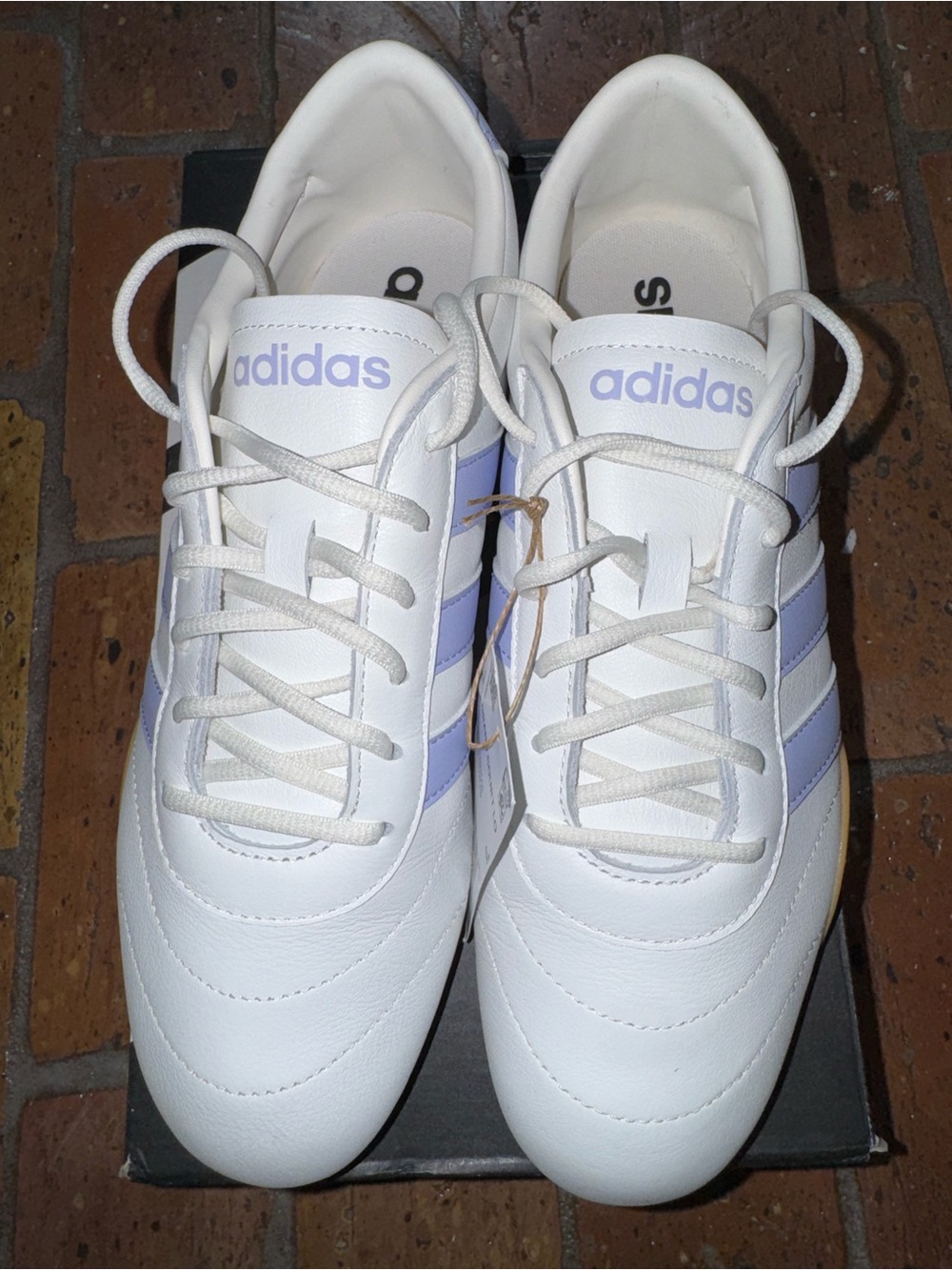 NIB Adidas Grand Court LO White Lavender Sneakers Women’s 9.5 Gum Sole - Picture 3 of 8